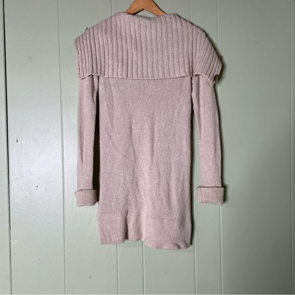 THEORY 100% Cashmere Button Down Long Cardigan Funnel Neck Turtleneck Sweater S - Picture 2 of 8